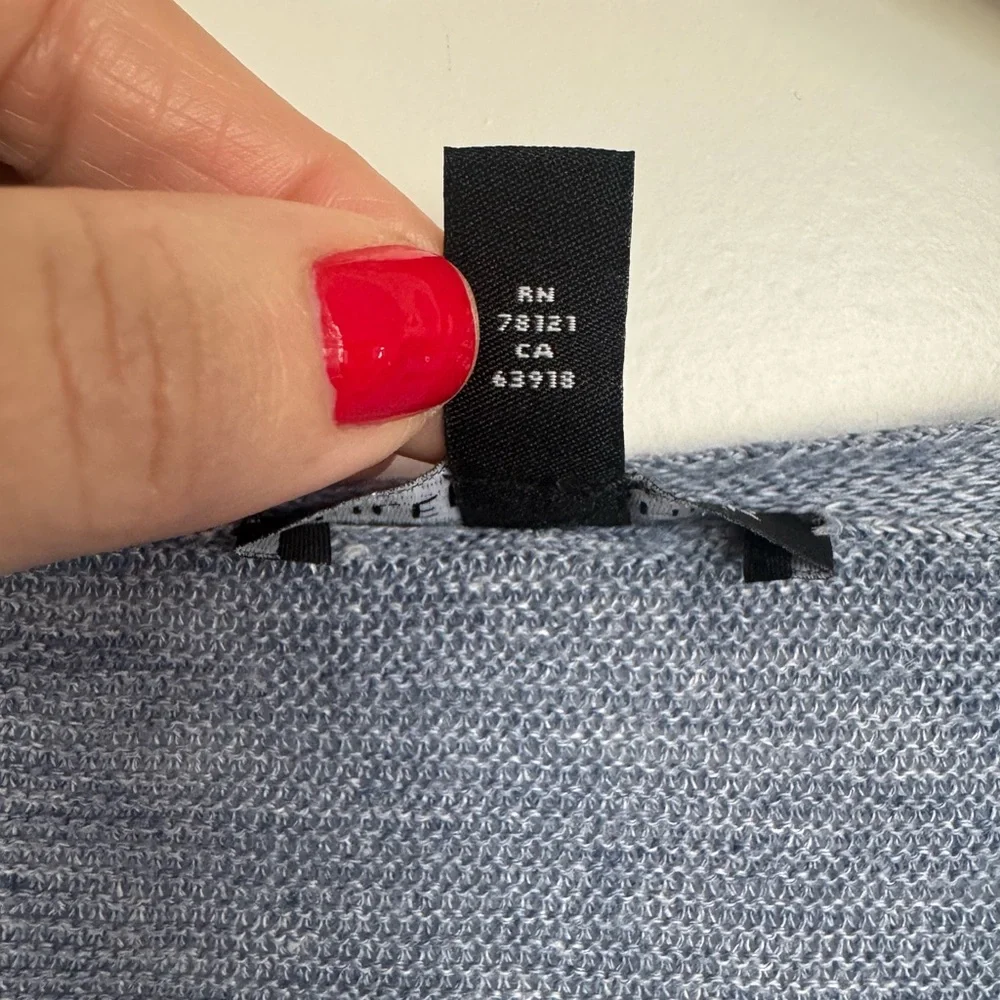 Eileen Fisher Classic Lightweight 100% Organic Linen Top In Soft Heather Blue XL - Picture 3 of 9